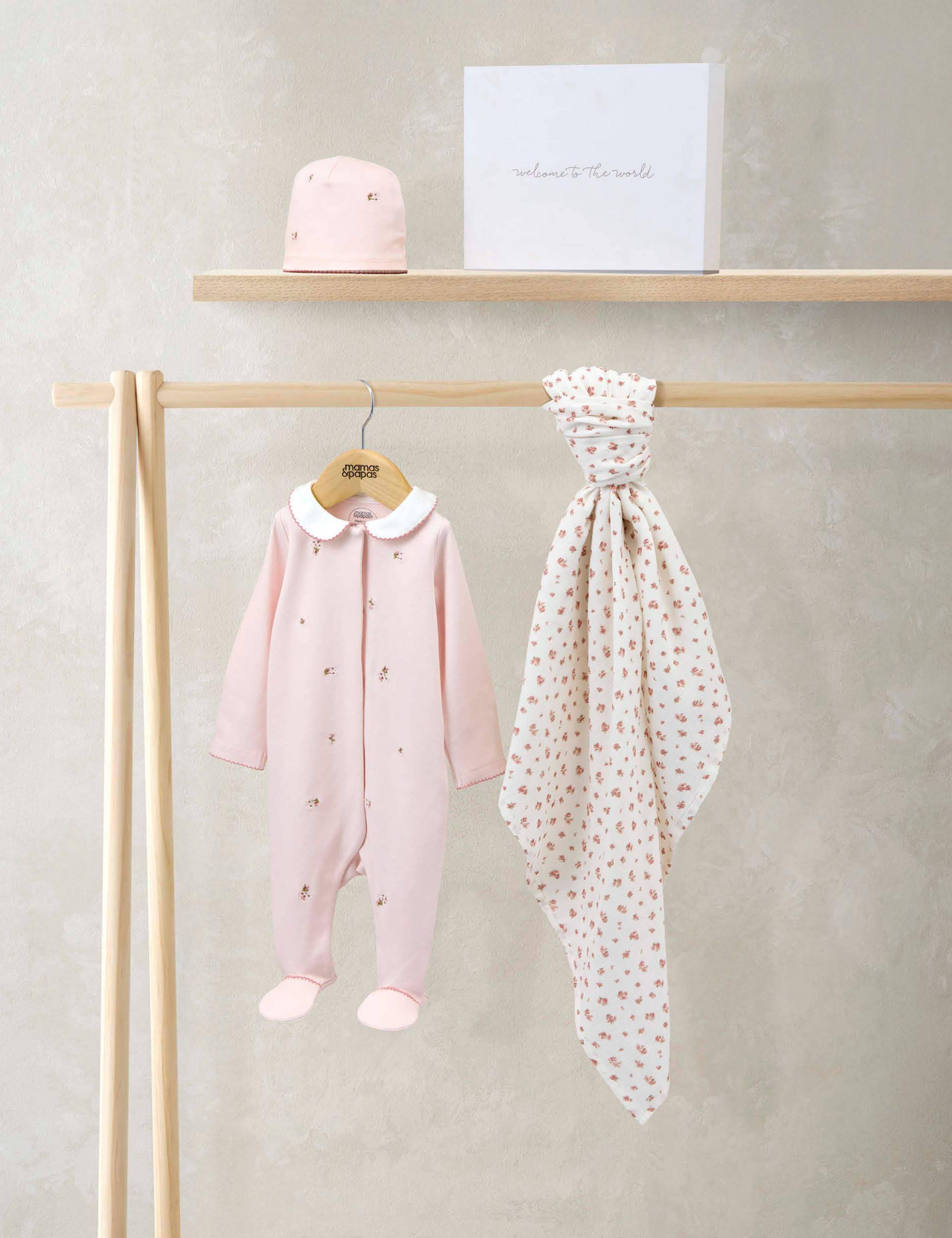 Mamas & Papas 3pc cotton embroidered starter set, UK version