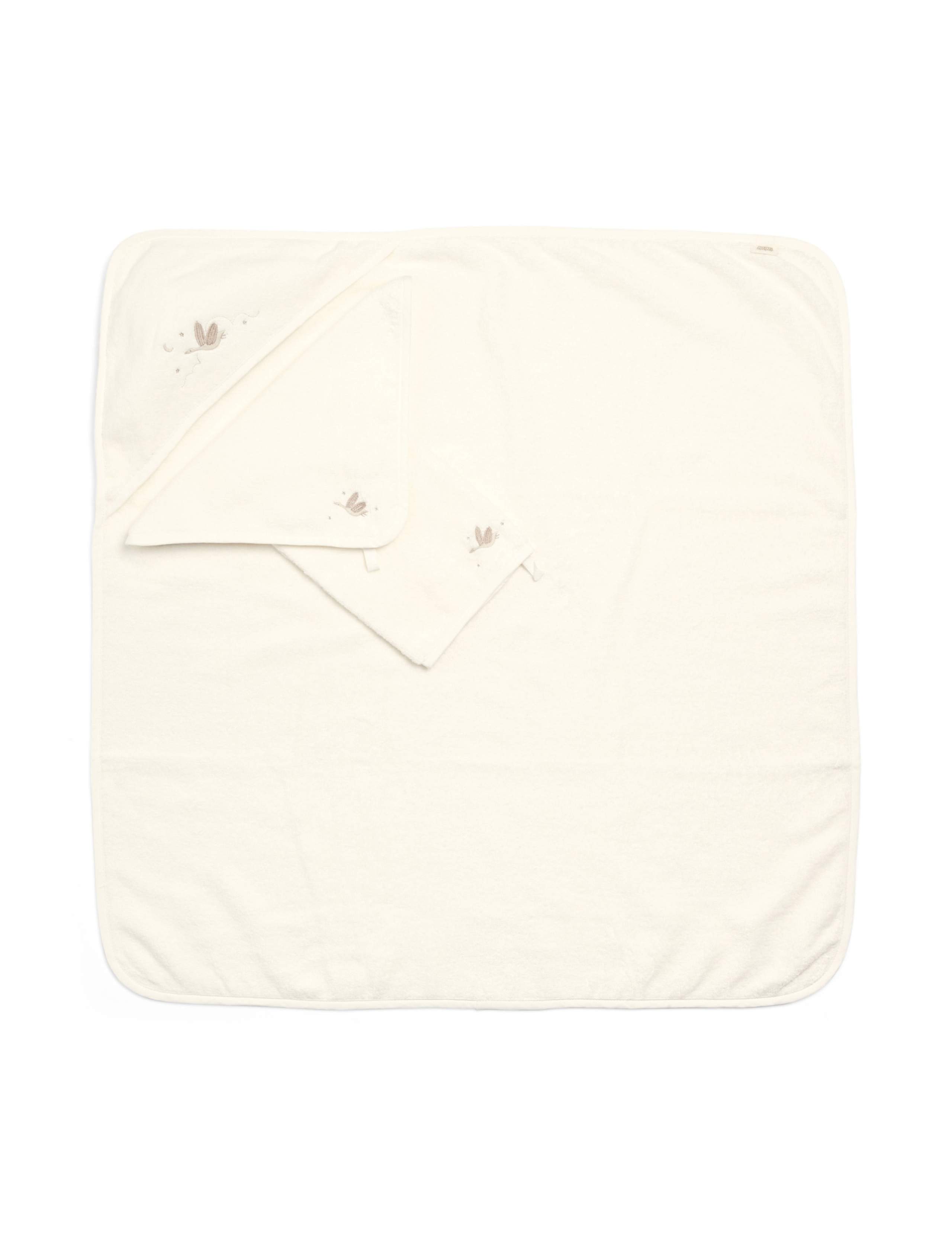 Mamas & Papas 3pc pure cotton baby towel set, imported from the UK