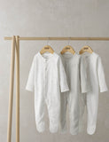 3pk Pure Cotton Stork Print Sleepsuits (0-24 Mths)