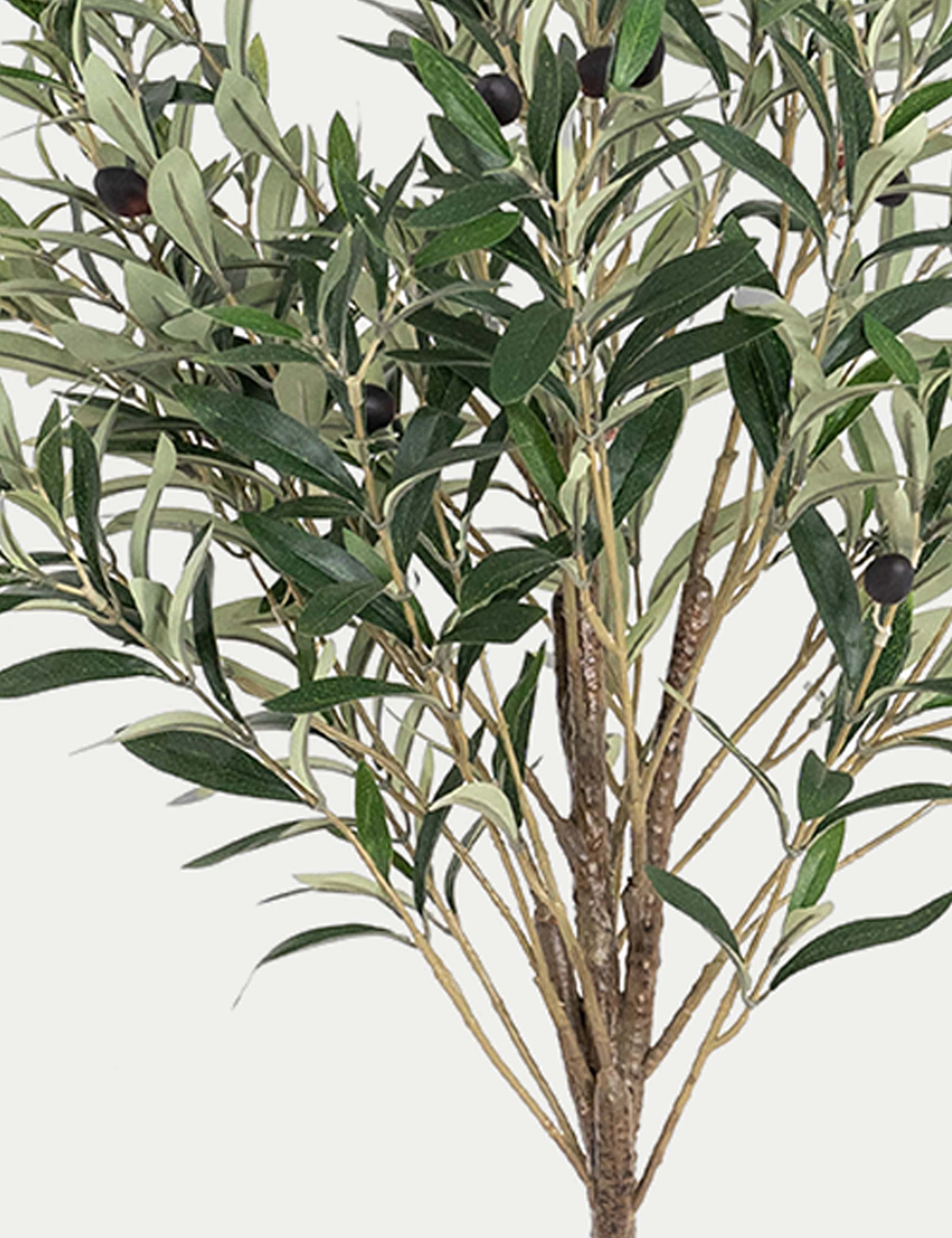 Blooming Artificial 4.5ft olive tree with fruits, imported from the UK