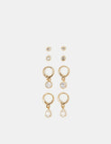 Accessorize gold plated earrings set 4 pack, imported from the UK