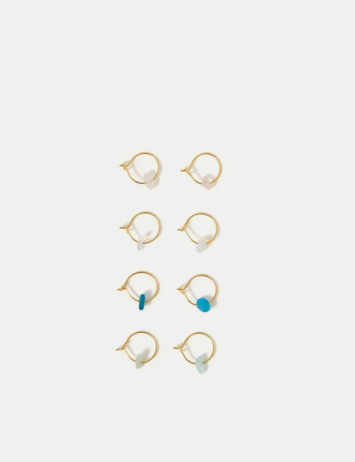 Accessorize 4 pack gold hoop earrings set, imported from the UK