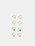 Accessorize 4 pack gold hoop earrings set, imported from the UK