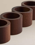 Acacia wood napkin rings 4 pack (British brand)