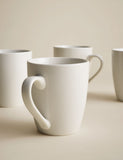 Everyday porcelain mugs set of 4, imported from the UK