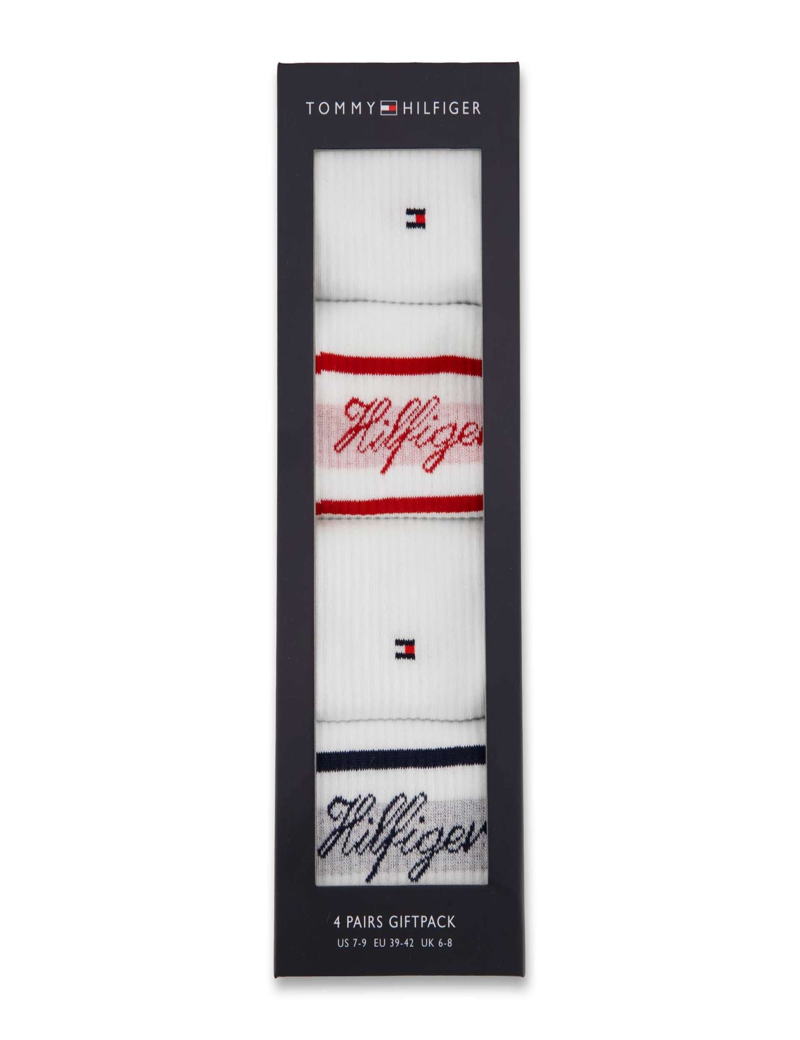 Tommy Hilfiger logo sports socks gift box 4 pack (British brand)
