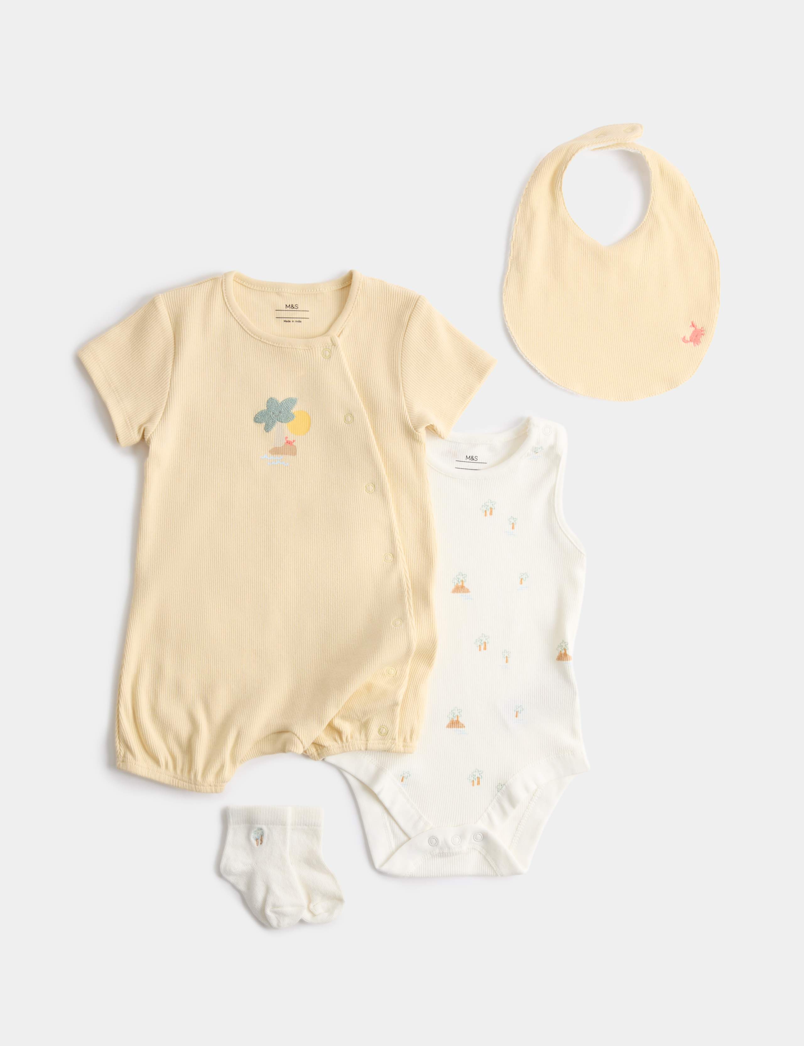 Cotton rich baby starter set 4 piece 7-12 months, imported from the UK