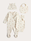 Pure cotton bear starter set 4 piece for newborn 7lbs-9 months - British product