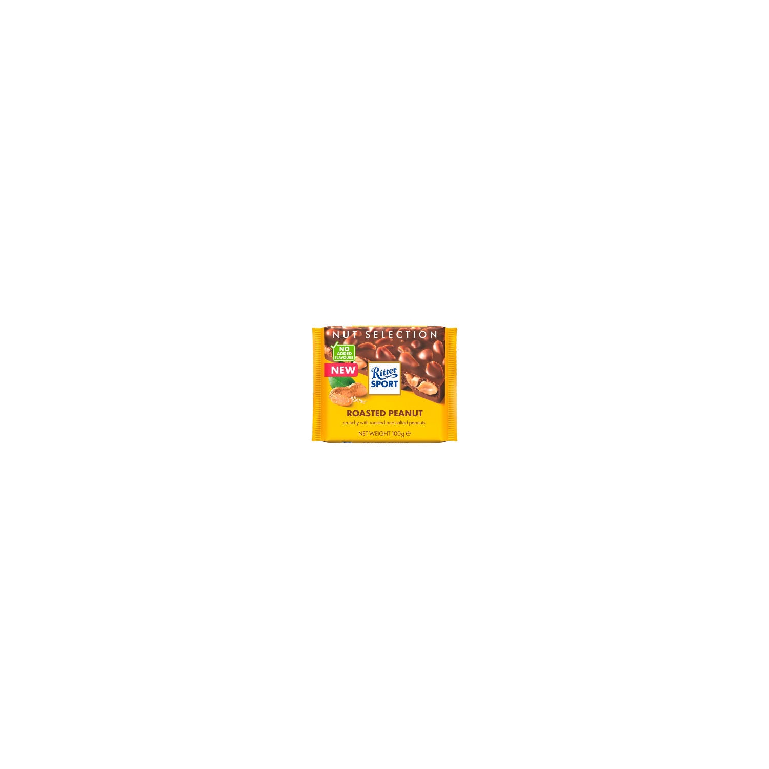 Ritter Sport milk chocolate bar roasted peanuts 100g - British product