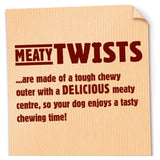 Bakers Meaty Twists Medium Beef dog chews 180g, imported from the UK