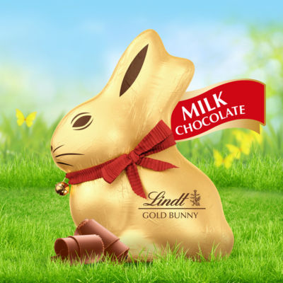 Lindt Gold Bunny milk chocolate 200g, imported from the UK