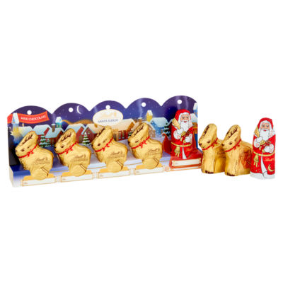 Lindt milk chocolate Santa Sleigh 5 x 50g, UK version