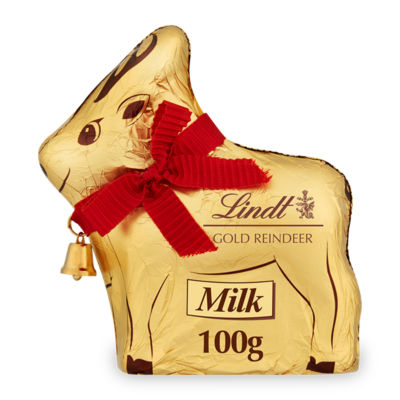 شوكولاتة Lindt Gold Reindeer 100 جرام، نسخة المملكة المتحدة