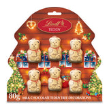 Lindt milk chocolate Teddy Christmas tree decorations 60g, UK version