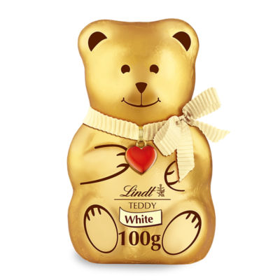 Lindt Teddy white chocolate 100g Christmas (British brand)