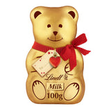 Lindt milk chocolate teddy with gift tag 100g, UK version
