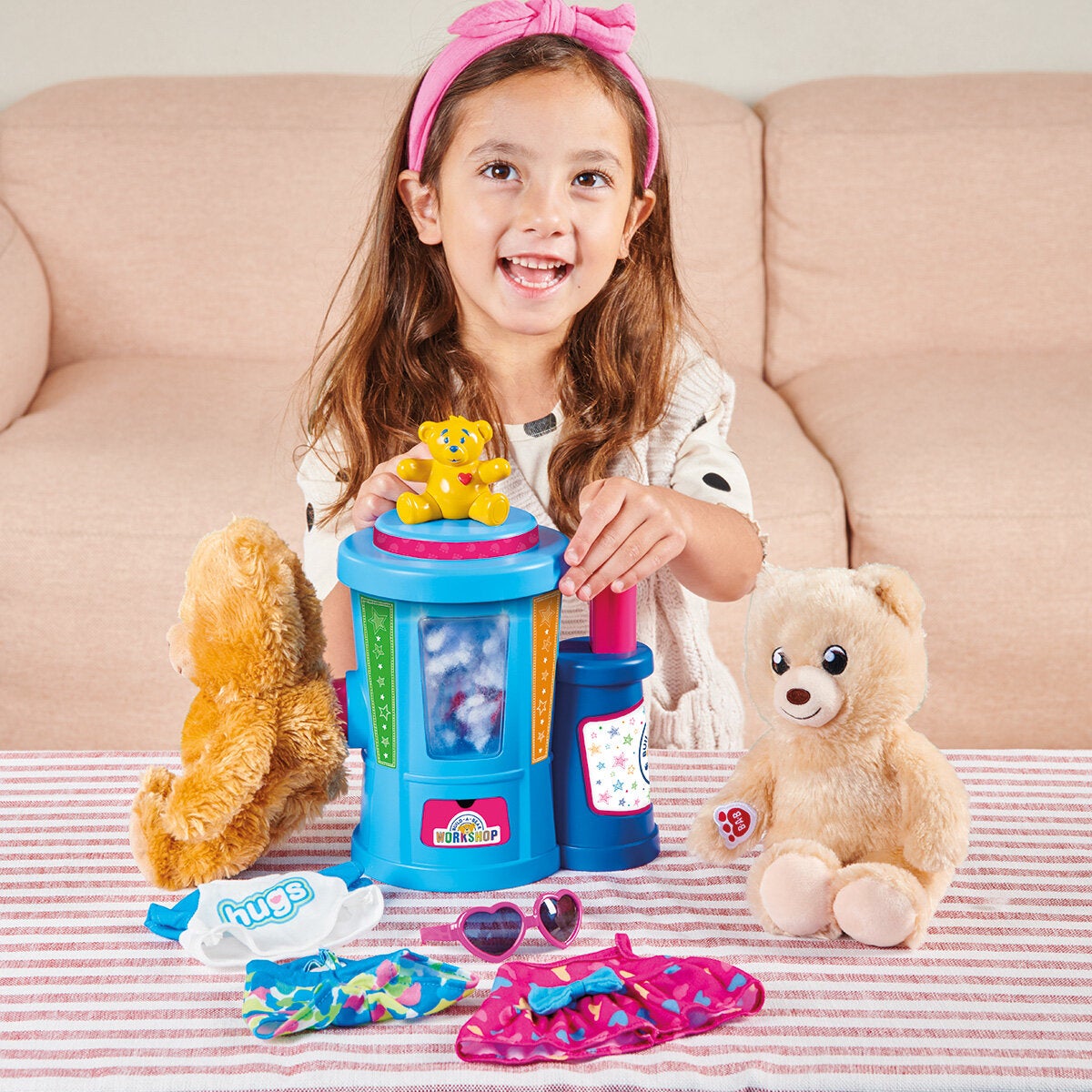 Build-A-Bear stuffable teddy bear kit with stuffing station - British product