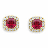 Costco ruby diamond earrings 18ct yellow gold, UK version