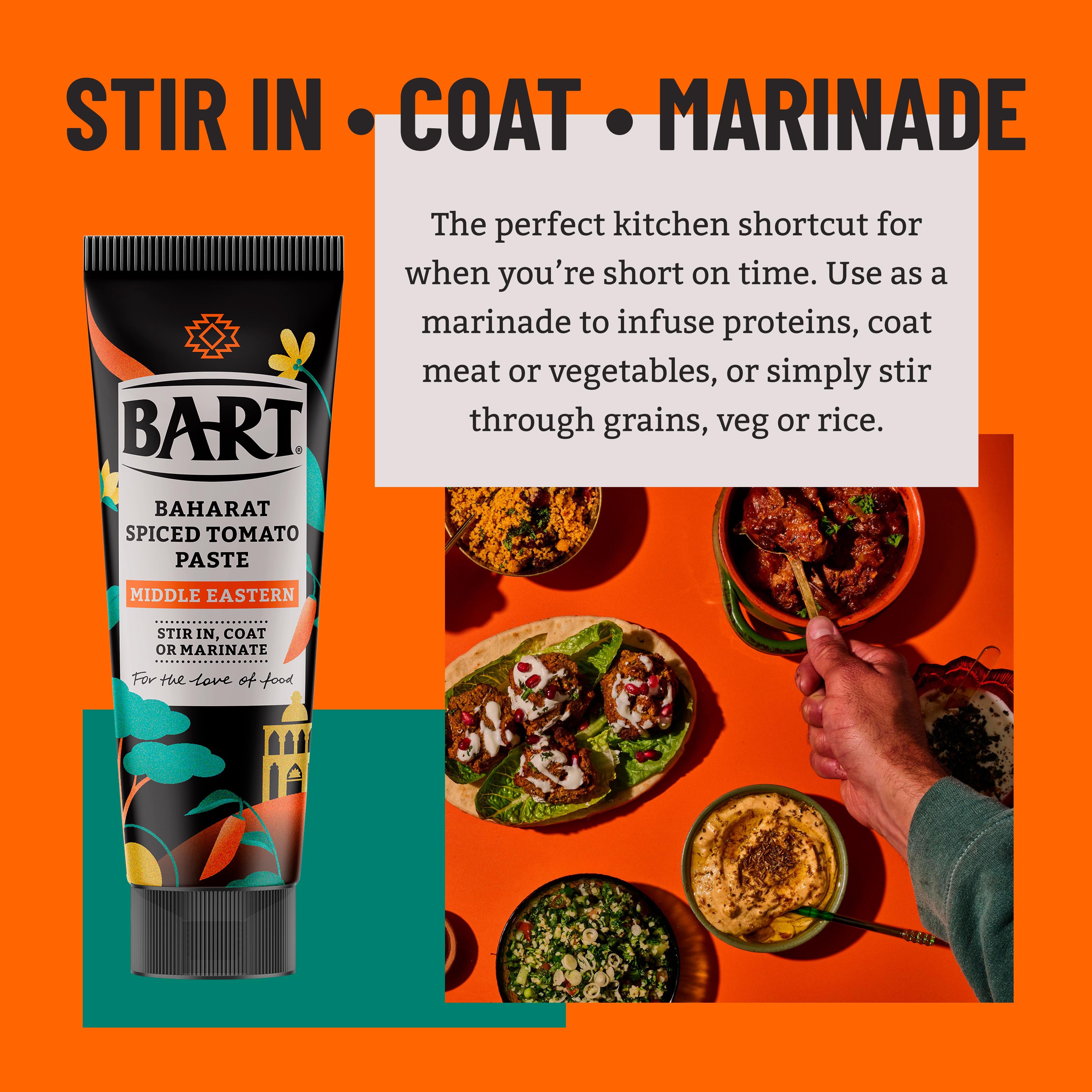 Bart Baharat spiced tomato paste 80g, imported from the UK