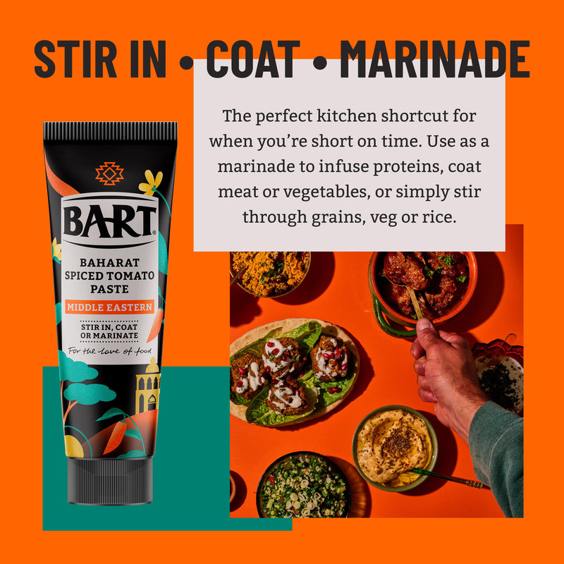 Bart Baharat spiced tomato paste 80g, imported from the UK