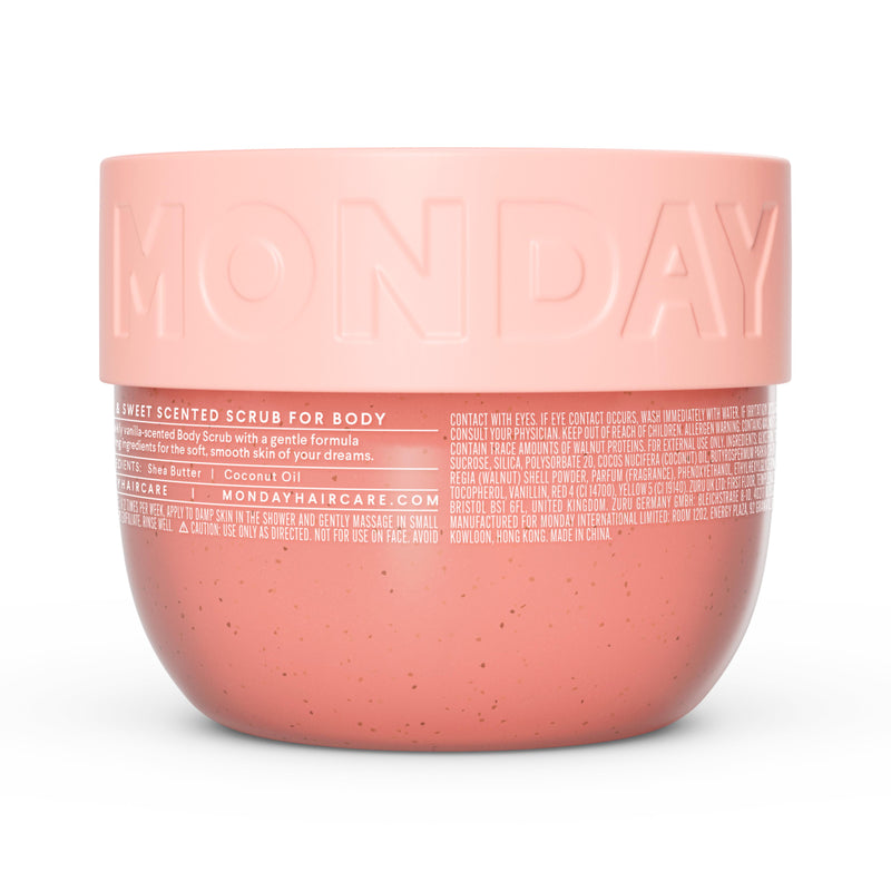 Monday Haircare Vanilla Glaze body scrub 510g, imported from the UK