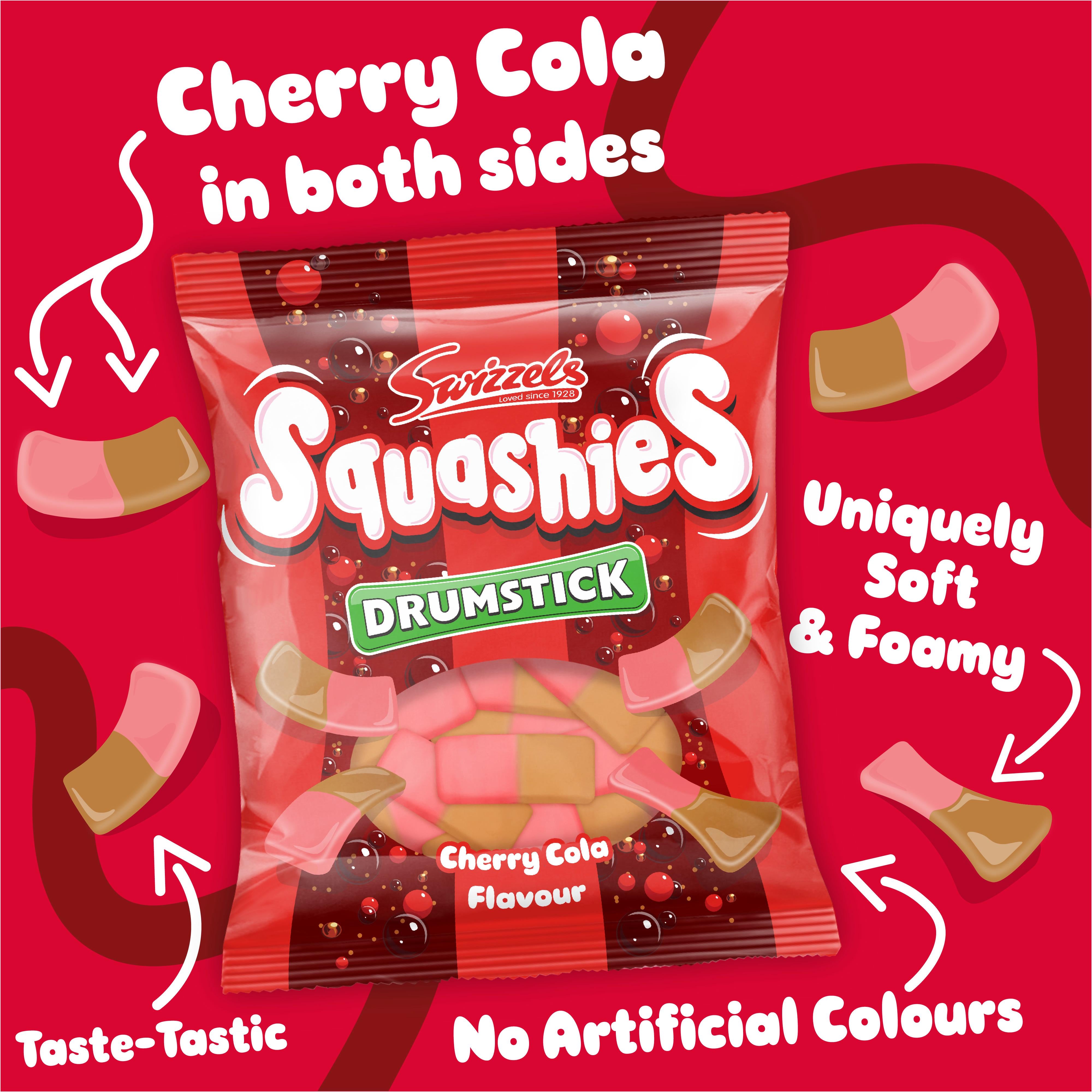 Swizzels Squashies Cherry Cola gummies 140g (British brand)