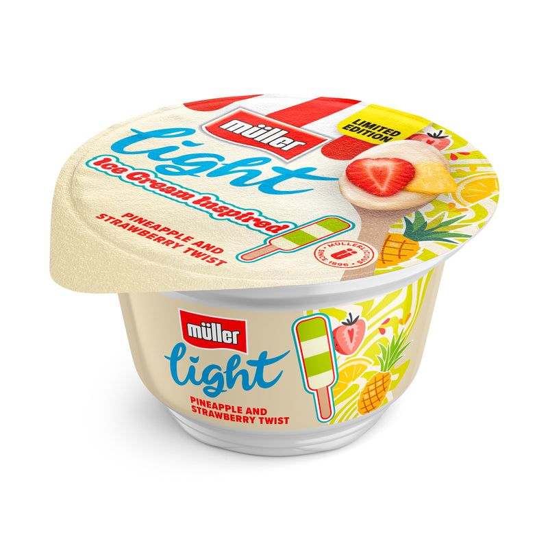 Müller Light yogurt limited edition pineapple strawberry 160g - British product