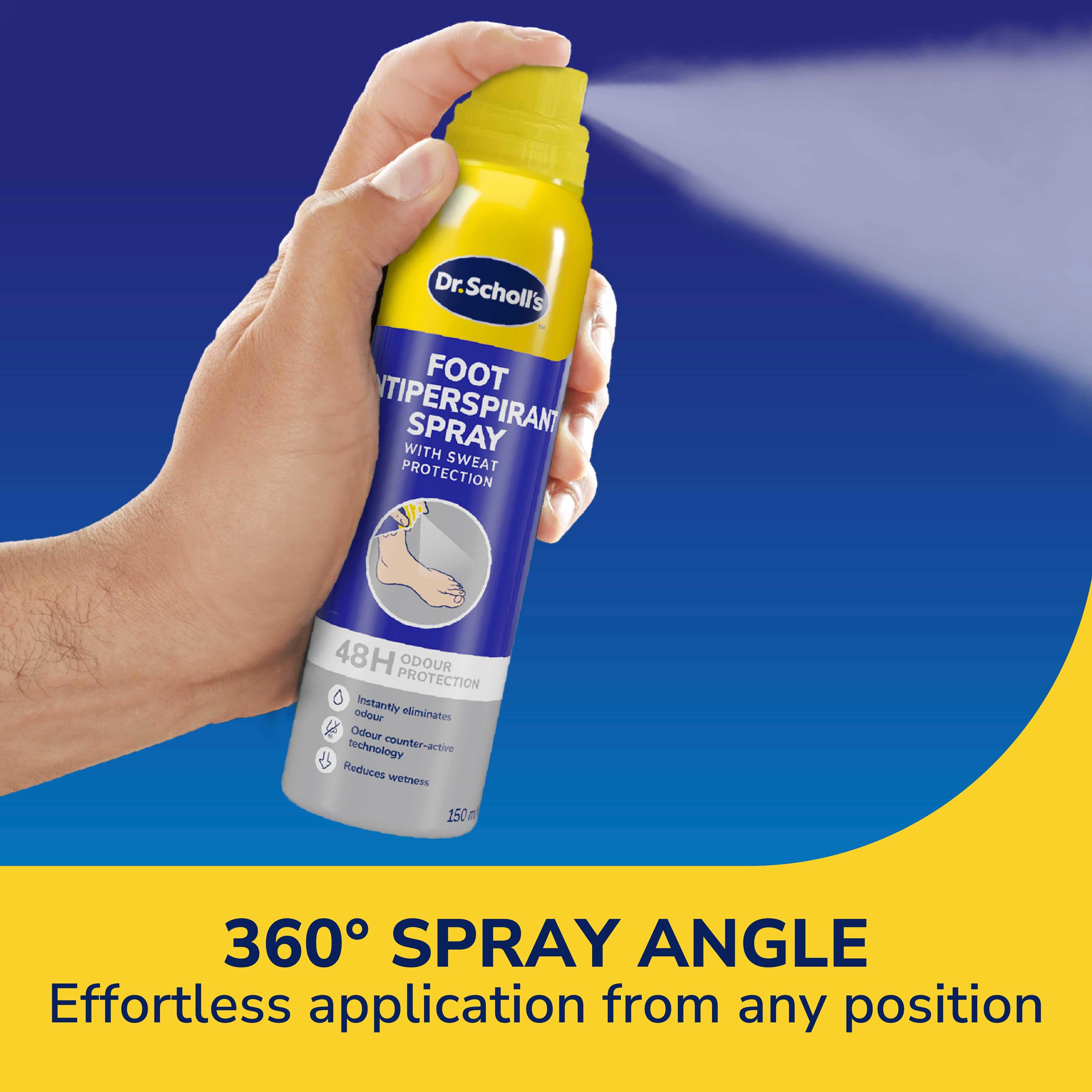 Dr. Scholl's foot antiperspirant spray 150ml, imported from the UK