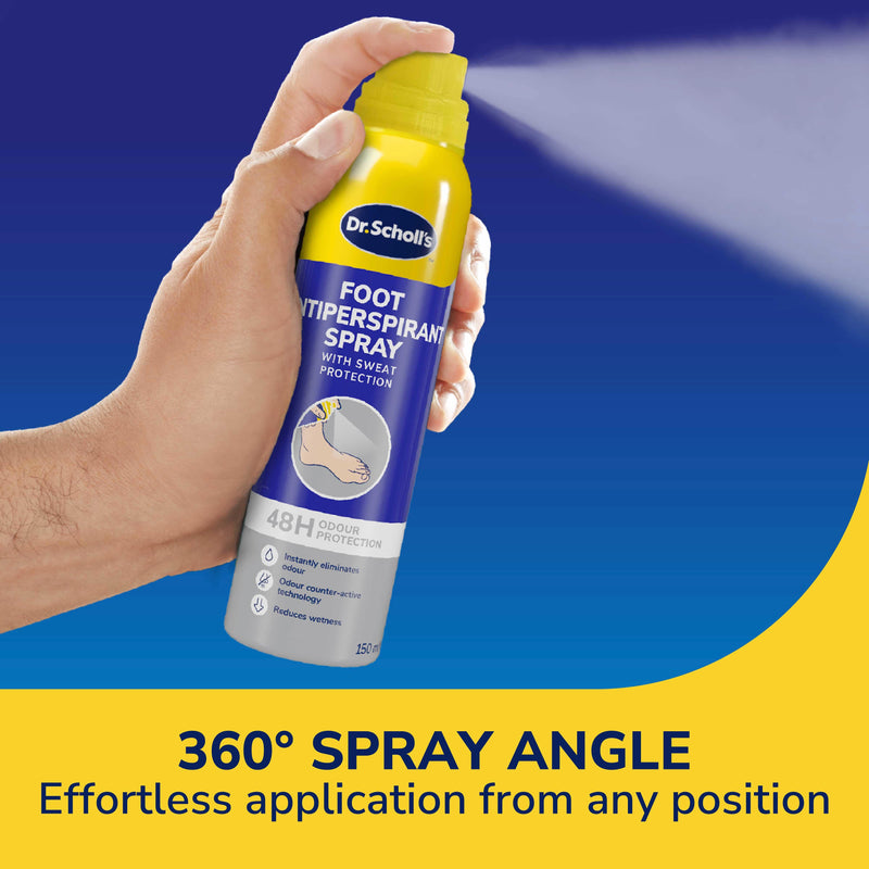 Dr. Scholl's foot antiperspirant spray 150ml, imported from the UK