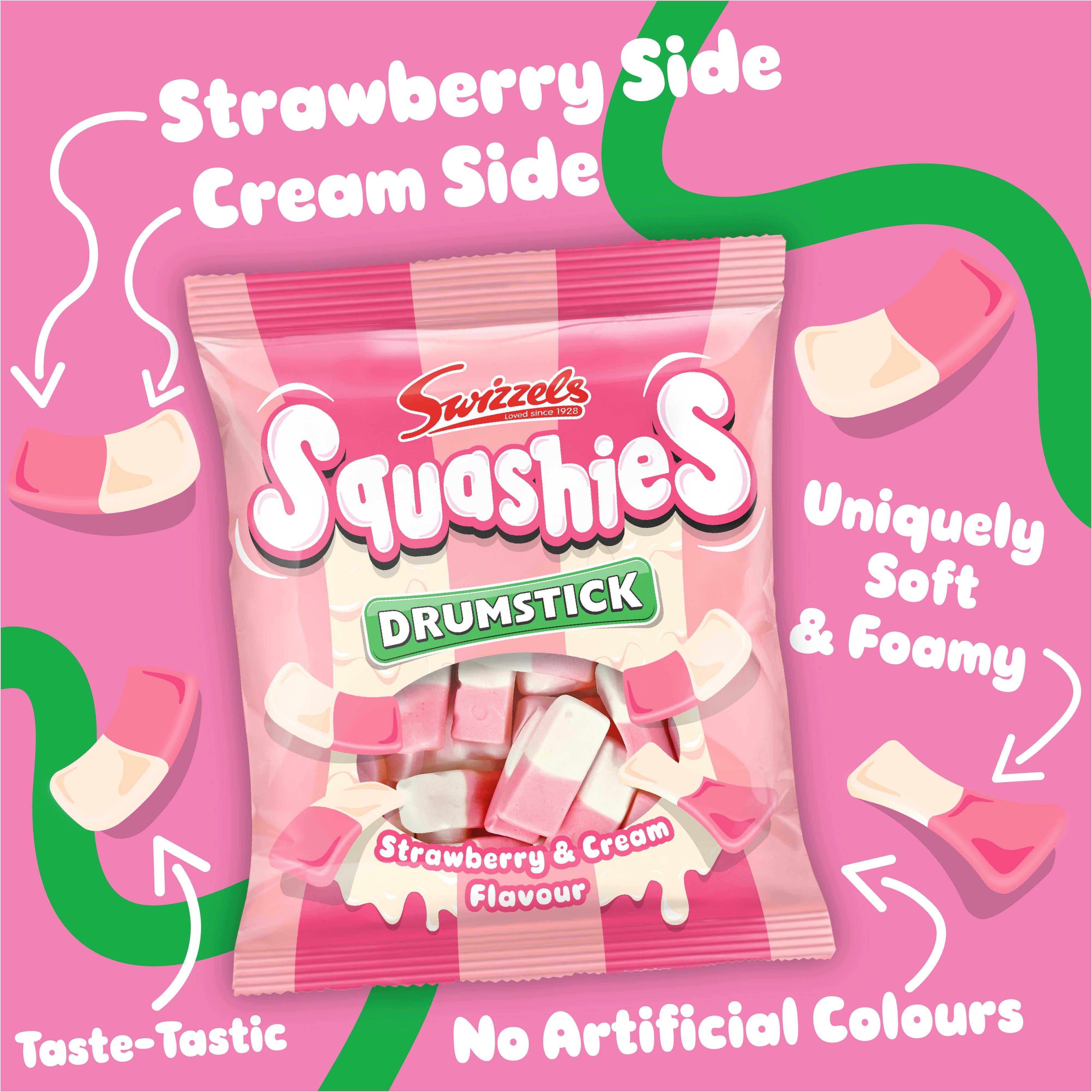 Swizzels Squashies Strawberry Cream 140g (British brand)