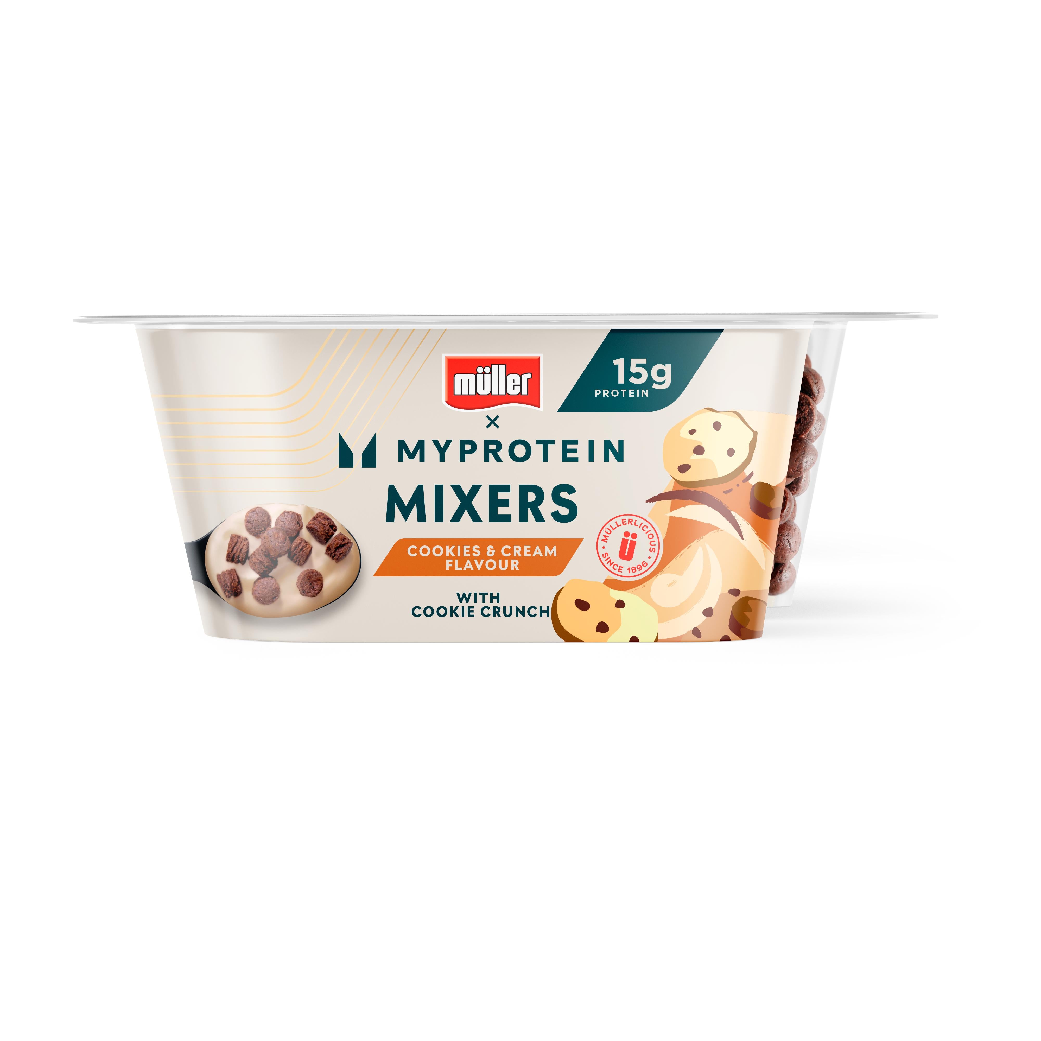 Müller Myprotein Cookies & Cream Mixers Yogurt 140g, imported from the UK