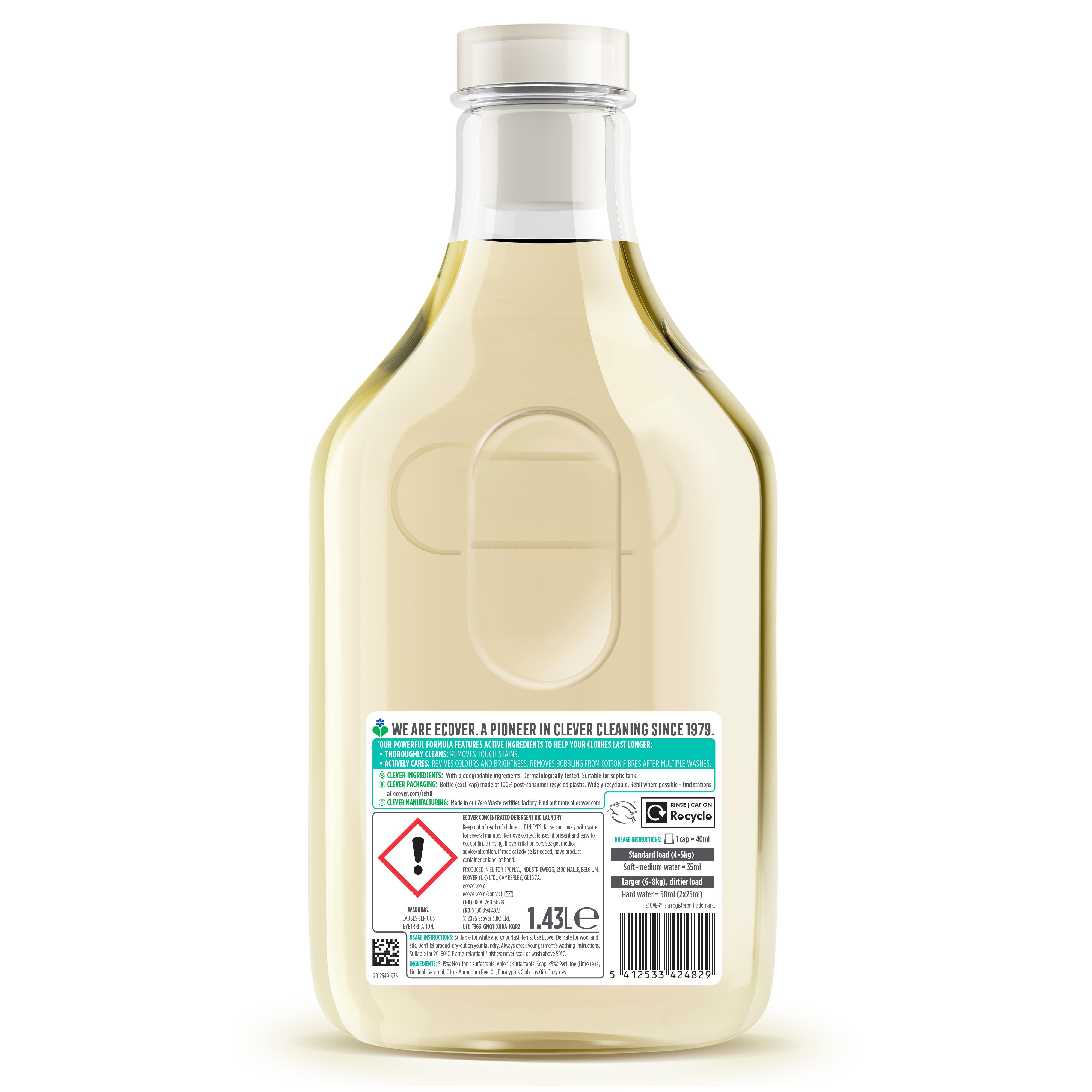 Ecover Bio Concentrated Laundry Liquid 1.43L (British brand)