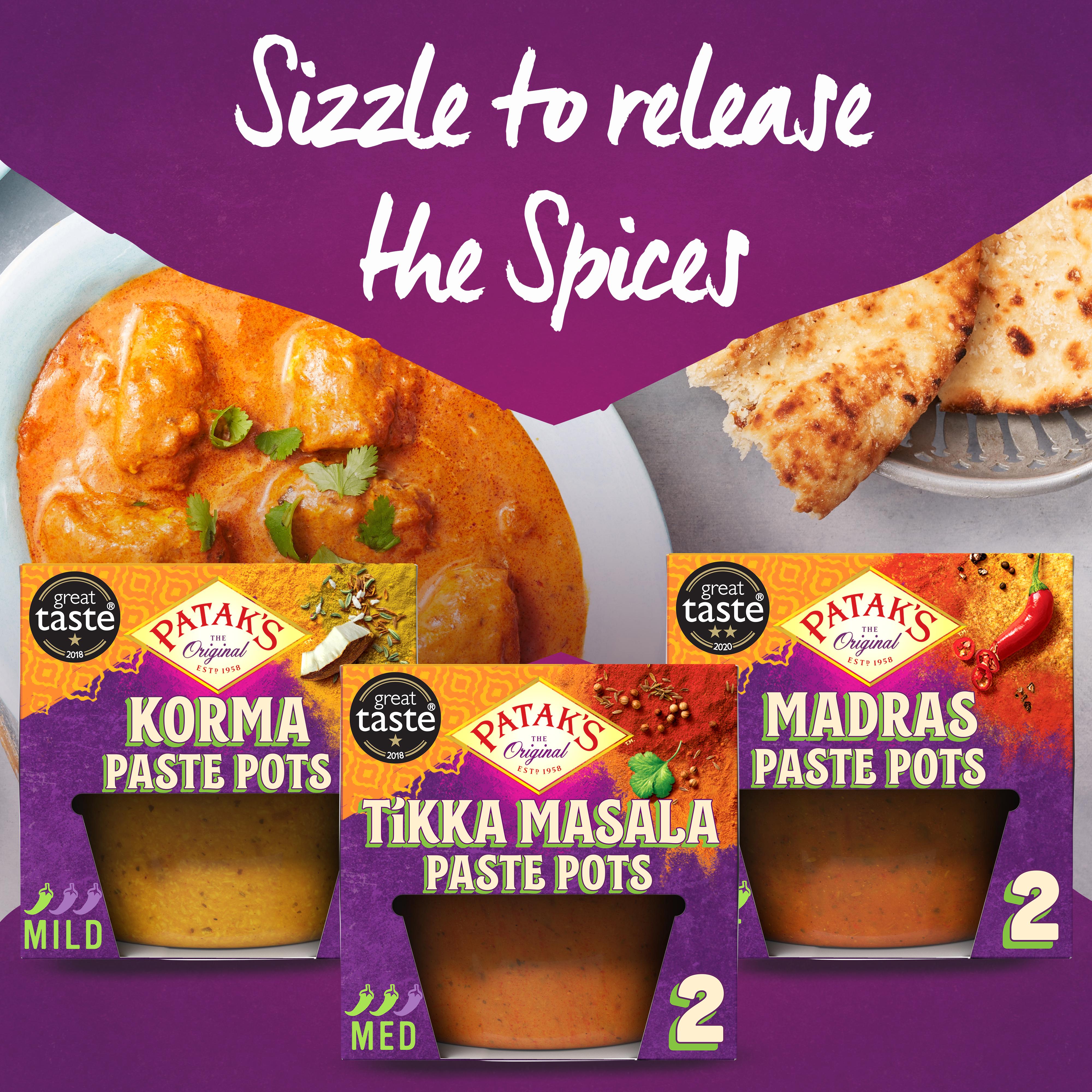 Patak's Korma Paste Pots 2 x 70g - British product
