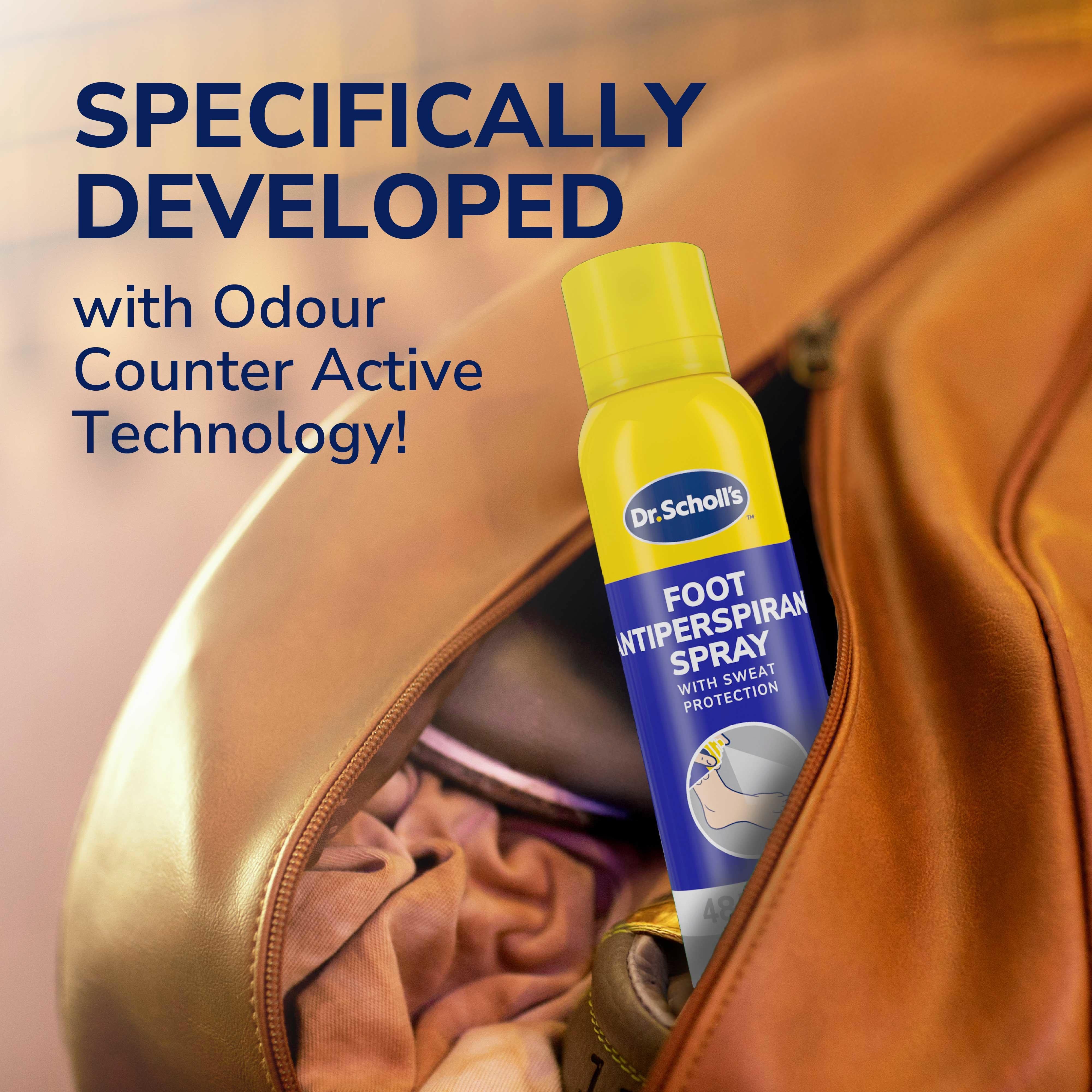 Dr. Scholl's foot antiperspirant spray 150ml, imported from the UK