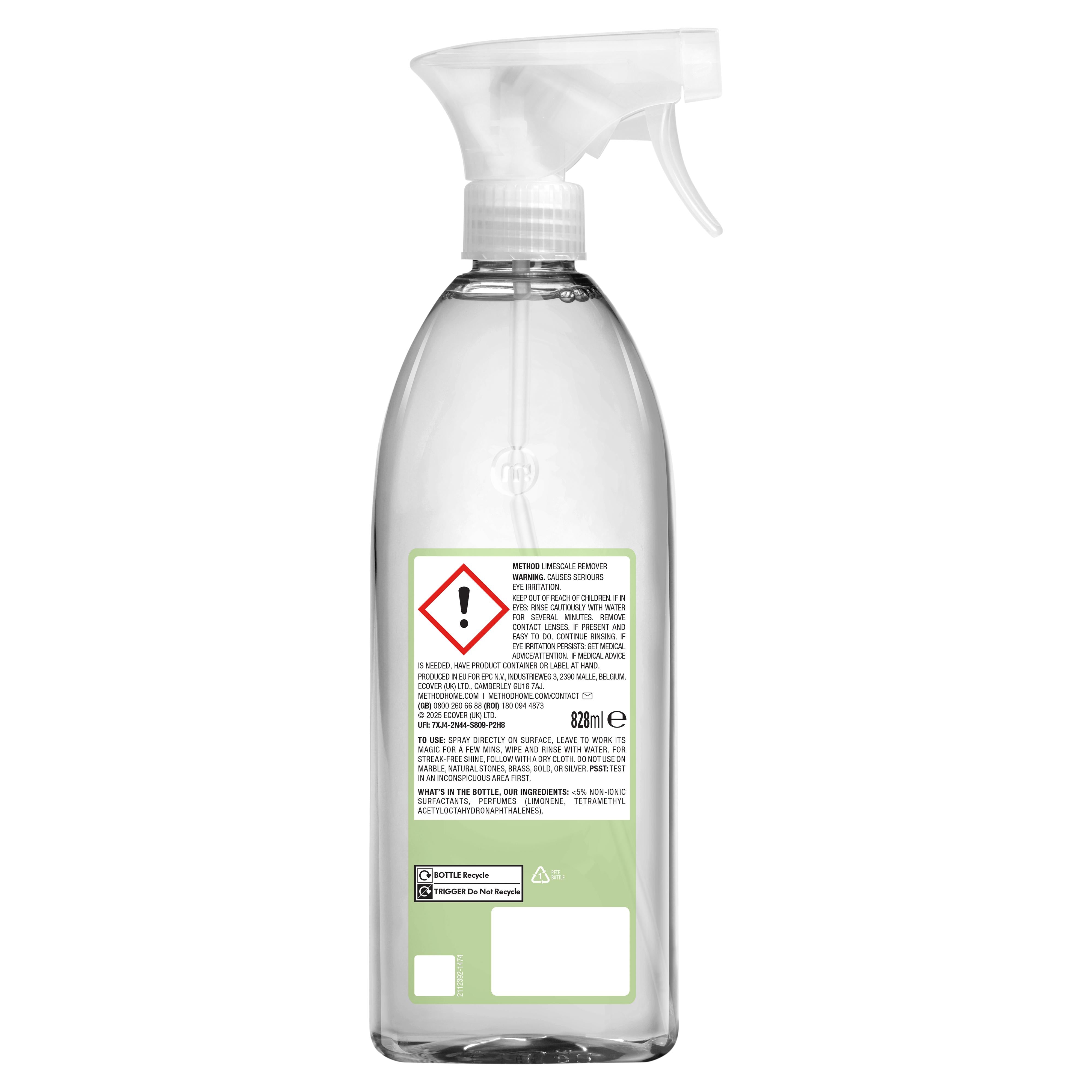 Method spicy lime limescale remover 828ml (British brand)