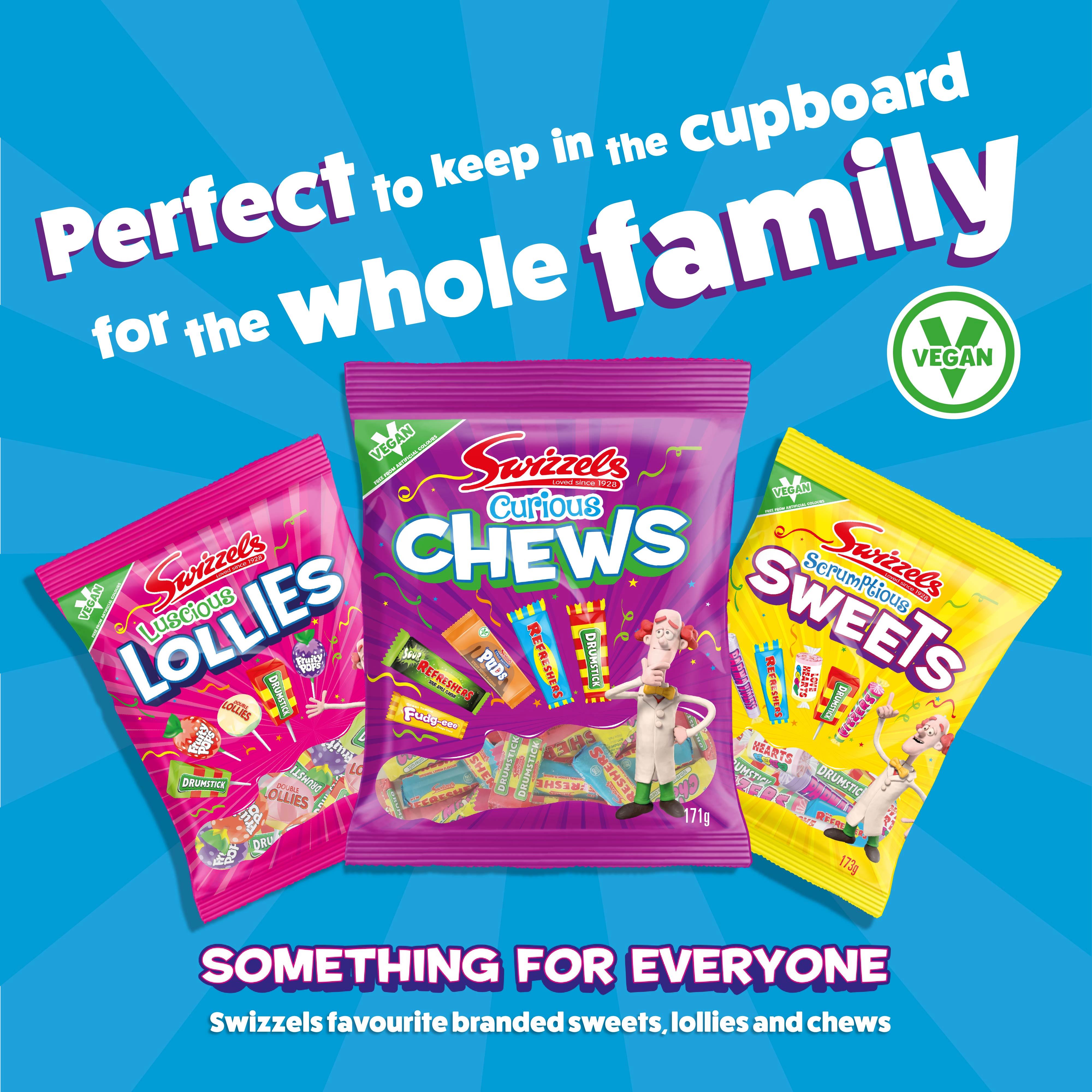 Swizzels Curious Chews 171g, imported from the UK