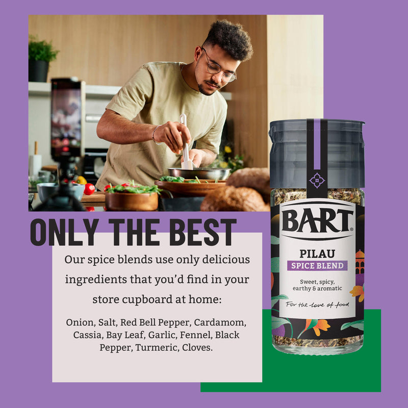 Bart Pilau Indian-inspired spice blend 35g jar - British product