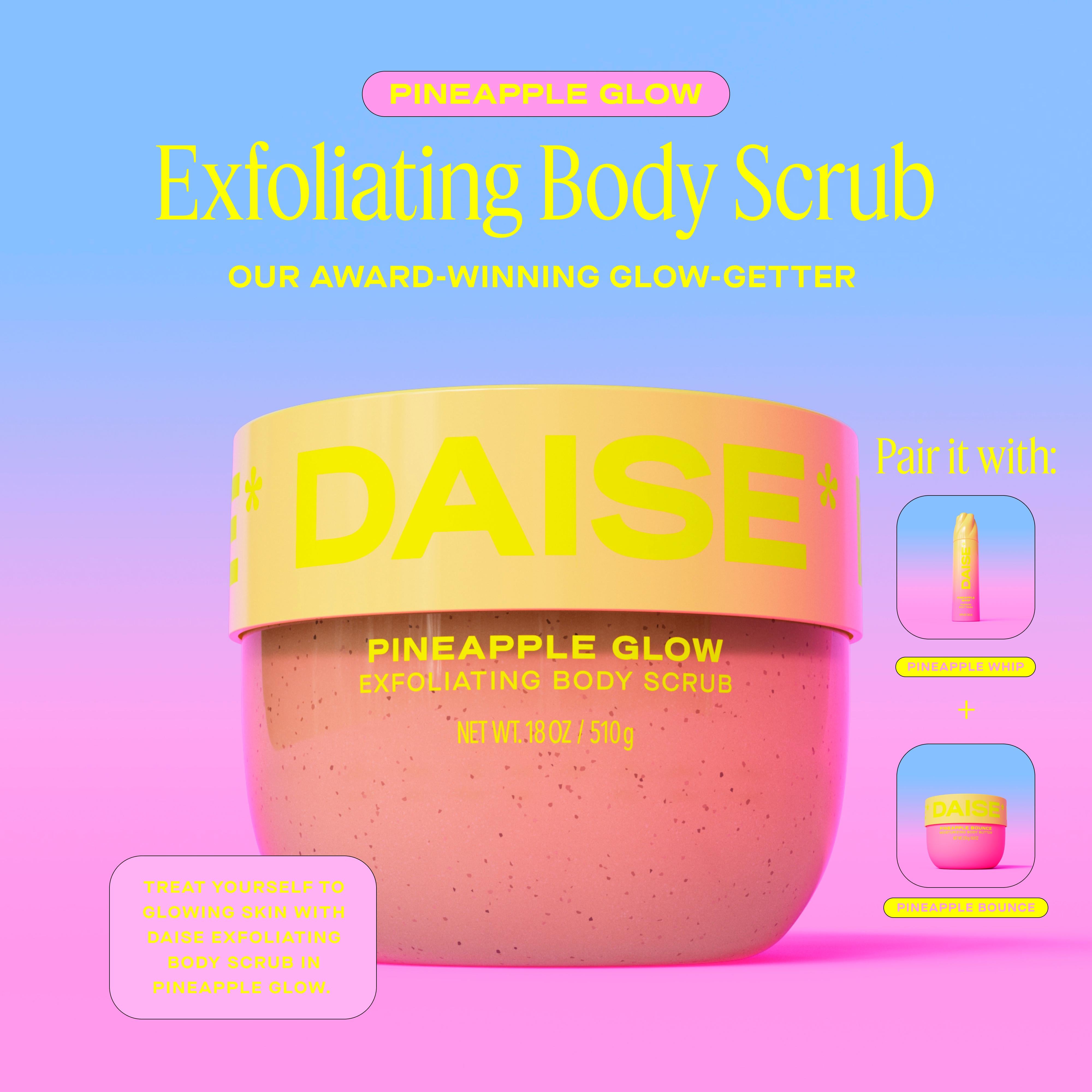 Daise Exfoliating Body Scrub Pineapple Glow 510g, UK version
