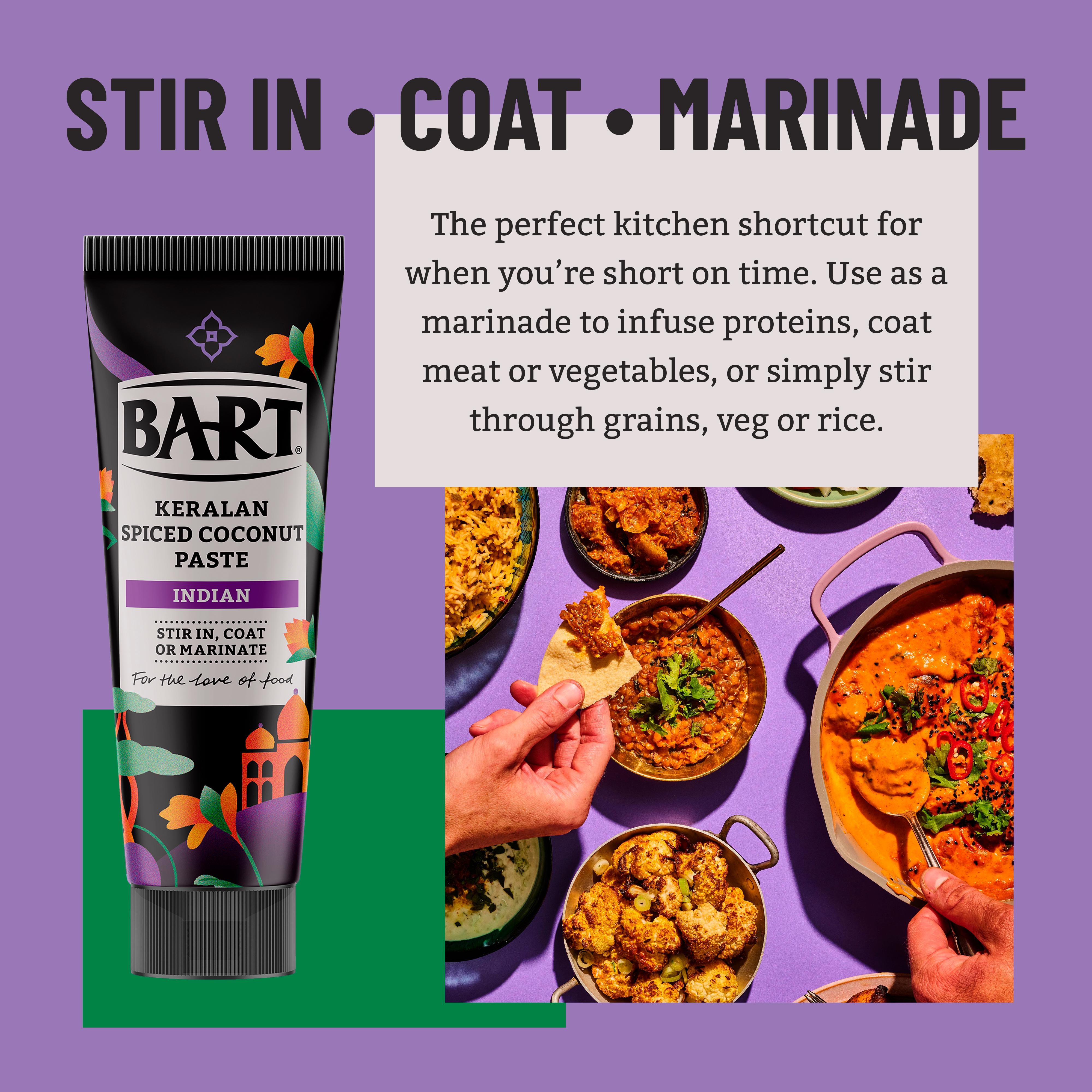 Bart Keralan Spiced Coconut Indian Paste 80g, imported from the UK