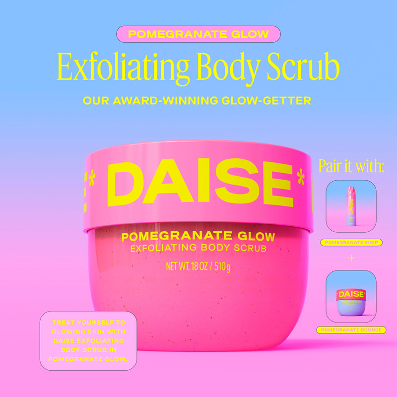 Daise exfoliating body scrub Pomegranate Glow 510g (British brand)