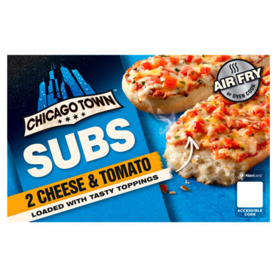 ASDA Chicago Town Ost & Tomat Subs Pizza Frossen Subs Pizza 2 x 125g (250g)- Kjøp online på McGrocer
