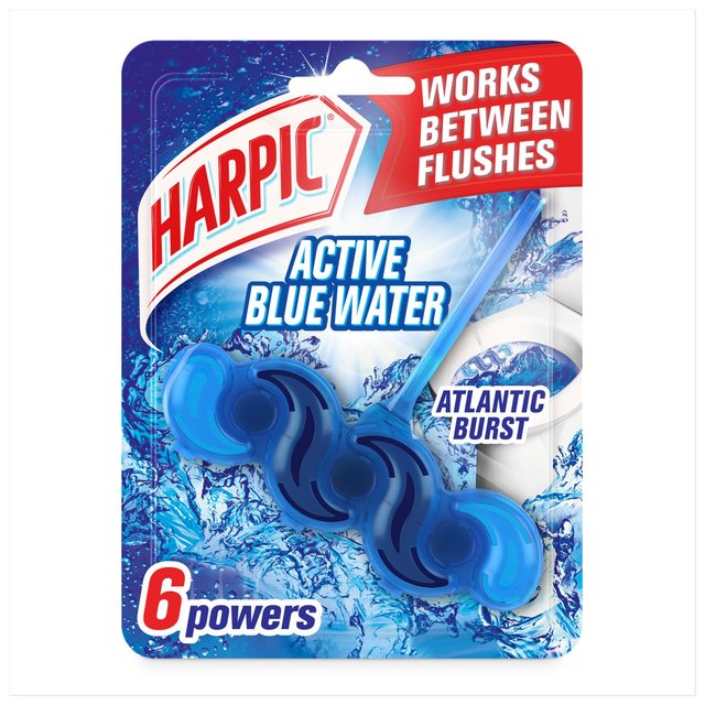 Harpic Fresh Power 6 Rim Block Atlantic Burst Toilet Cleaner   39g