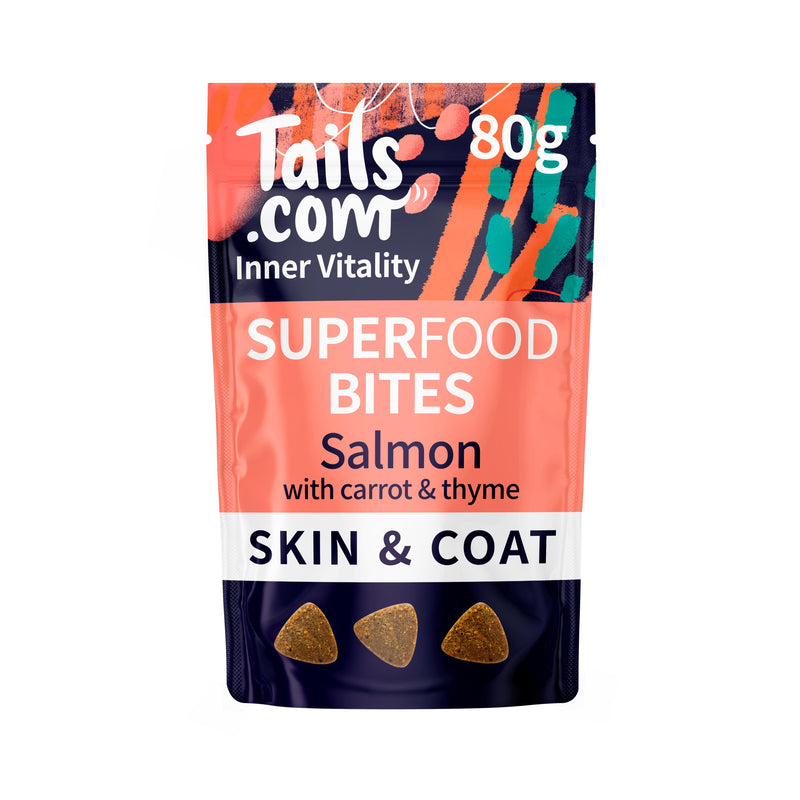 Tails.com dog treats salmon with carrot and thyme 80g (British brand)