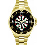 Toff London black men's dartboard Roman numerals watch 42mm - British product