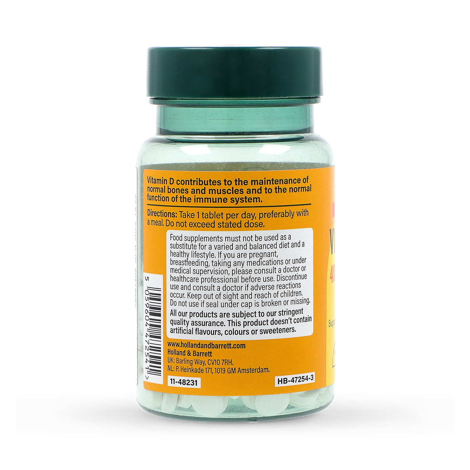 Holland & Barrett Vitamin D3 4000 IU 120 Tablets, imported from the UK