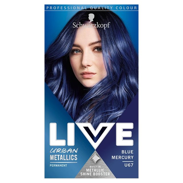 Schwarzkopf Live Blue Mercury U67 Urban Metallics Permanent Hair Dye GOODS M&S   