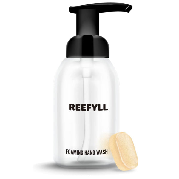 Reefyll Soap Dispenser with Bottle 250ml &amp; Orange Soap Tablet