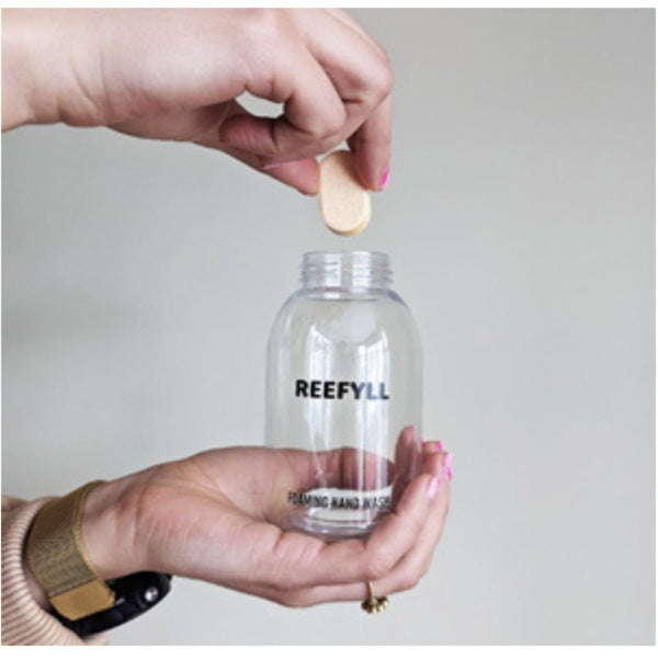 Reefyll Soap Dispenser with Bottle 250ml &amp; Orange Soap Tablet