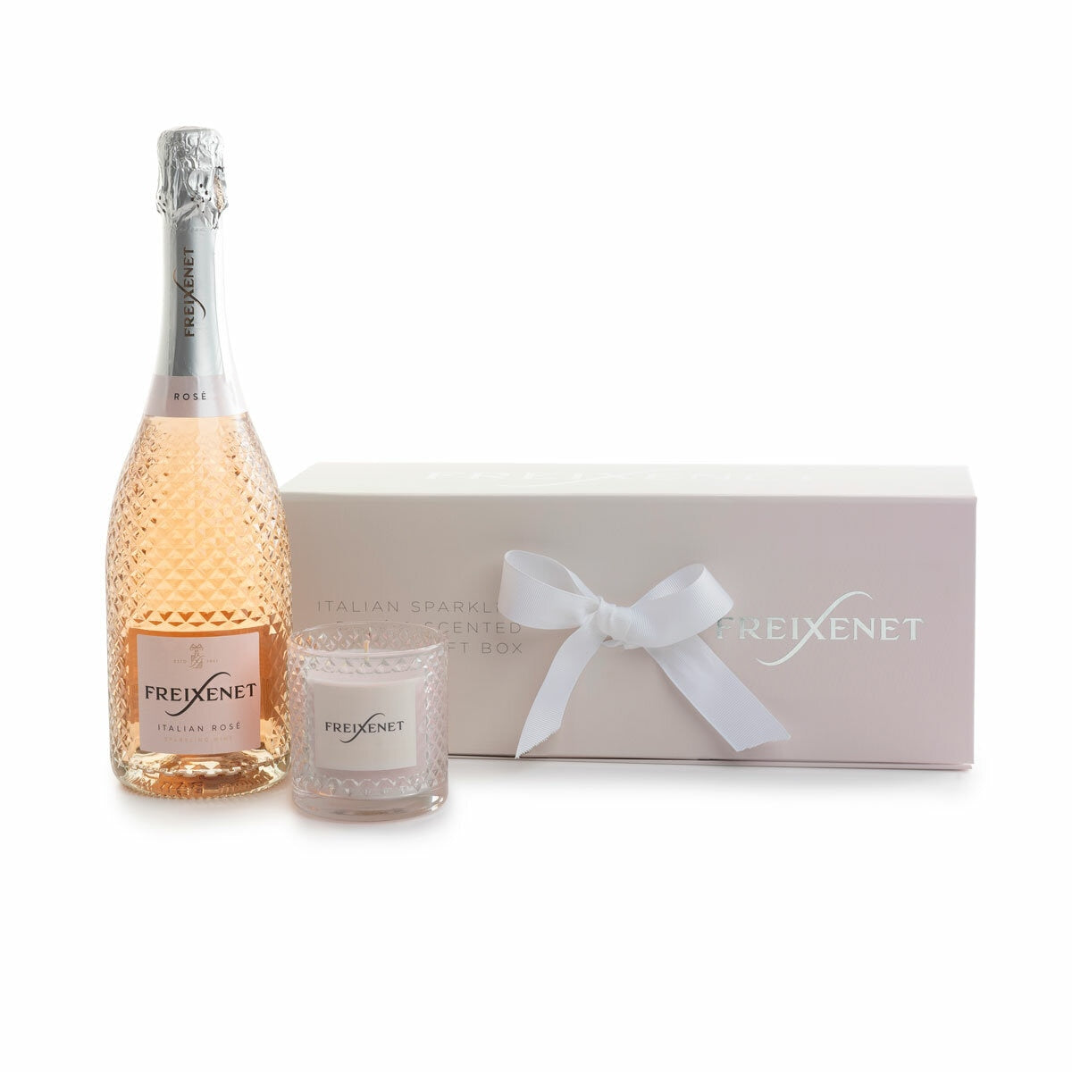Freixenet Prosecco or Rose sparkling wine and candle gift set 75cl - British product