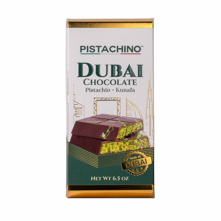 Pistachino Dubai chocolate bar gift set 3x185g, imported from the UK